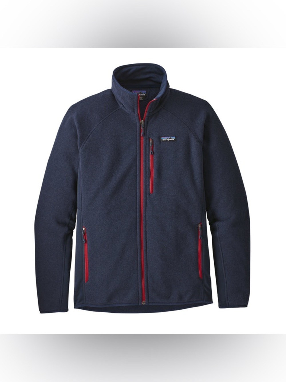 Patagonia Better Sweater Full‑Zip Fleece Jacket Navy/Red M EUC Gorpcore Outdoors